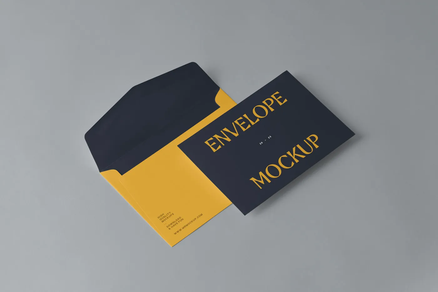 Ücretsiz İki Küçük Zarf Mockup - Mr.Mockup
