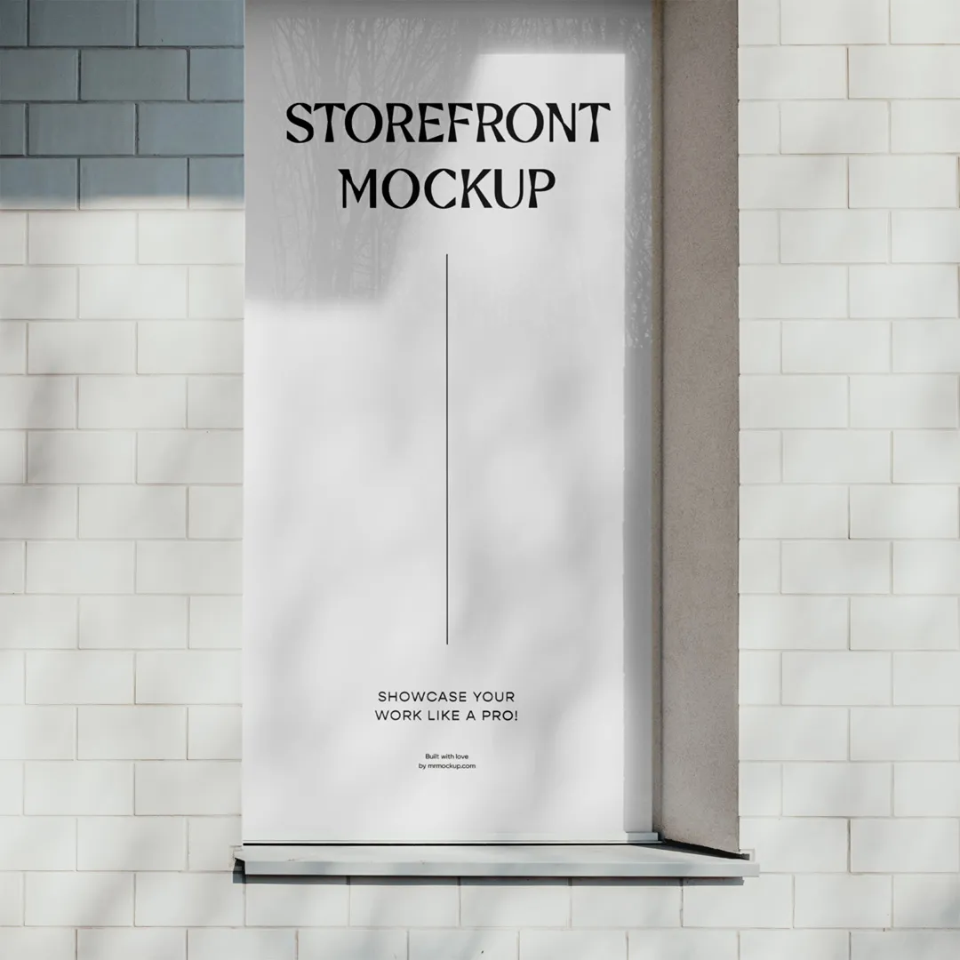 Ücretsiz tabela duvarı mockup - mr.mockup
