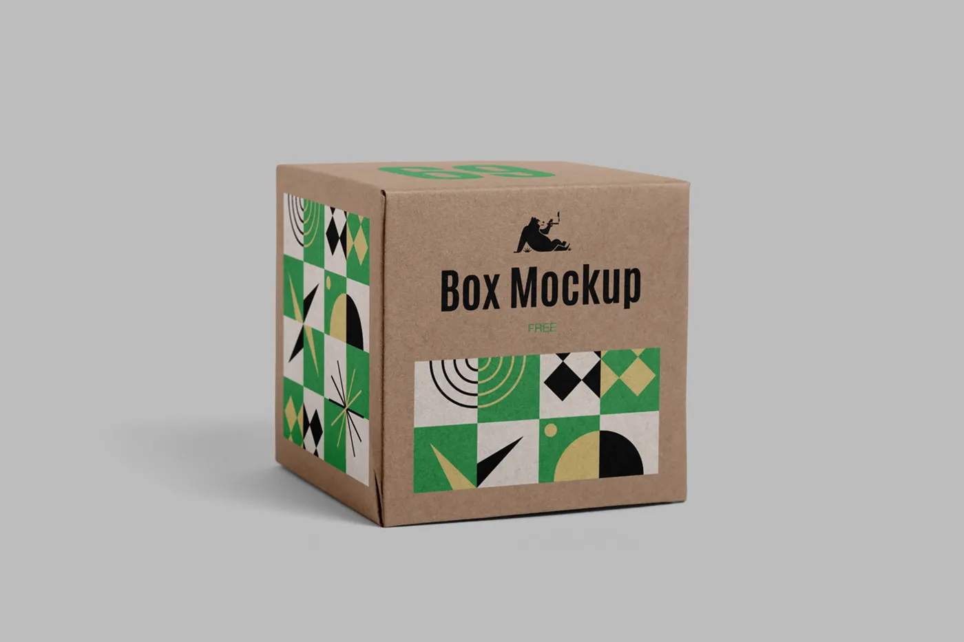 Ücretsiz kağıt kare kutusu Mockup - Mr.Mockup
