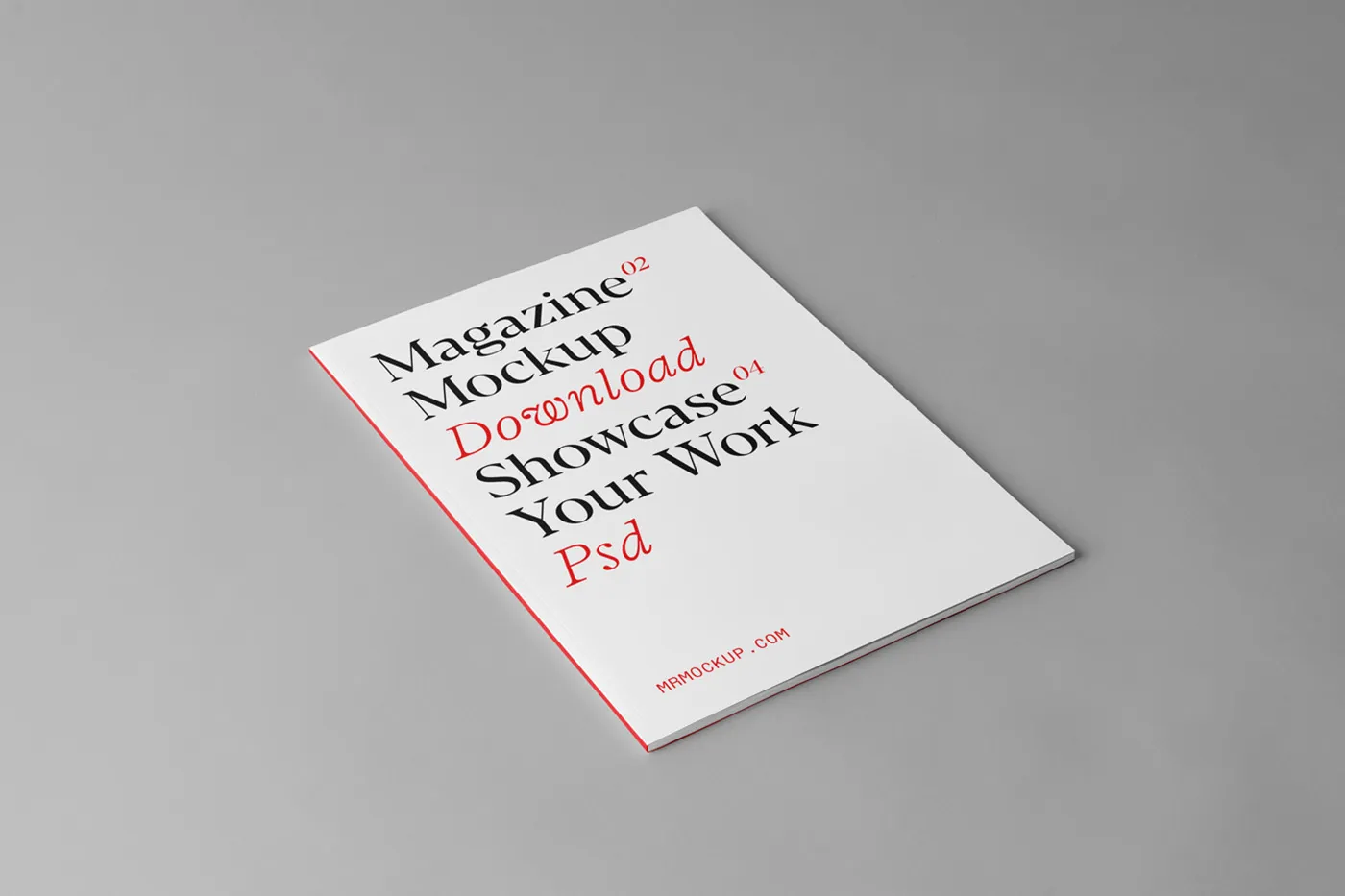 Ücretsiz A4 Magazine Mockup - Mr.Mockup