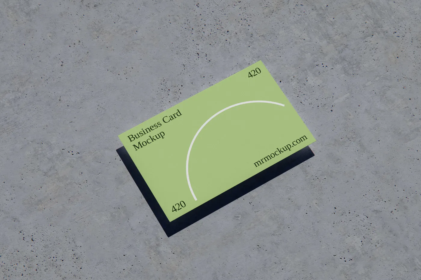 Beton Mockup'ta Ücretsiz Kart - Mr.Mockup