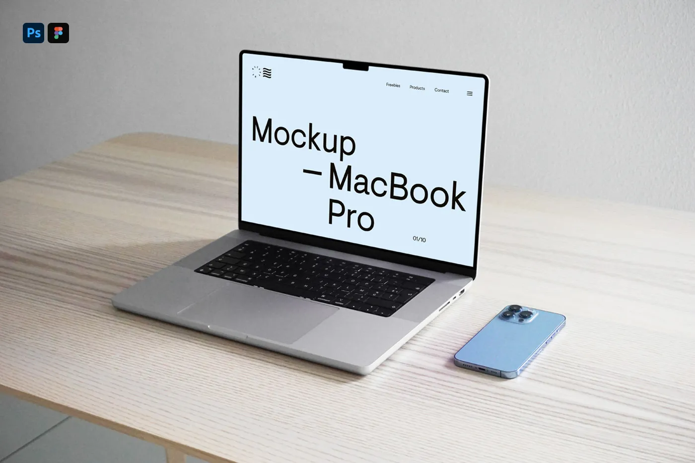 İPhone Mockup ile Ücretsiz MacBook Pro - Mr.Mockup