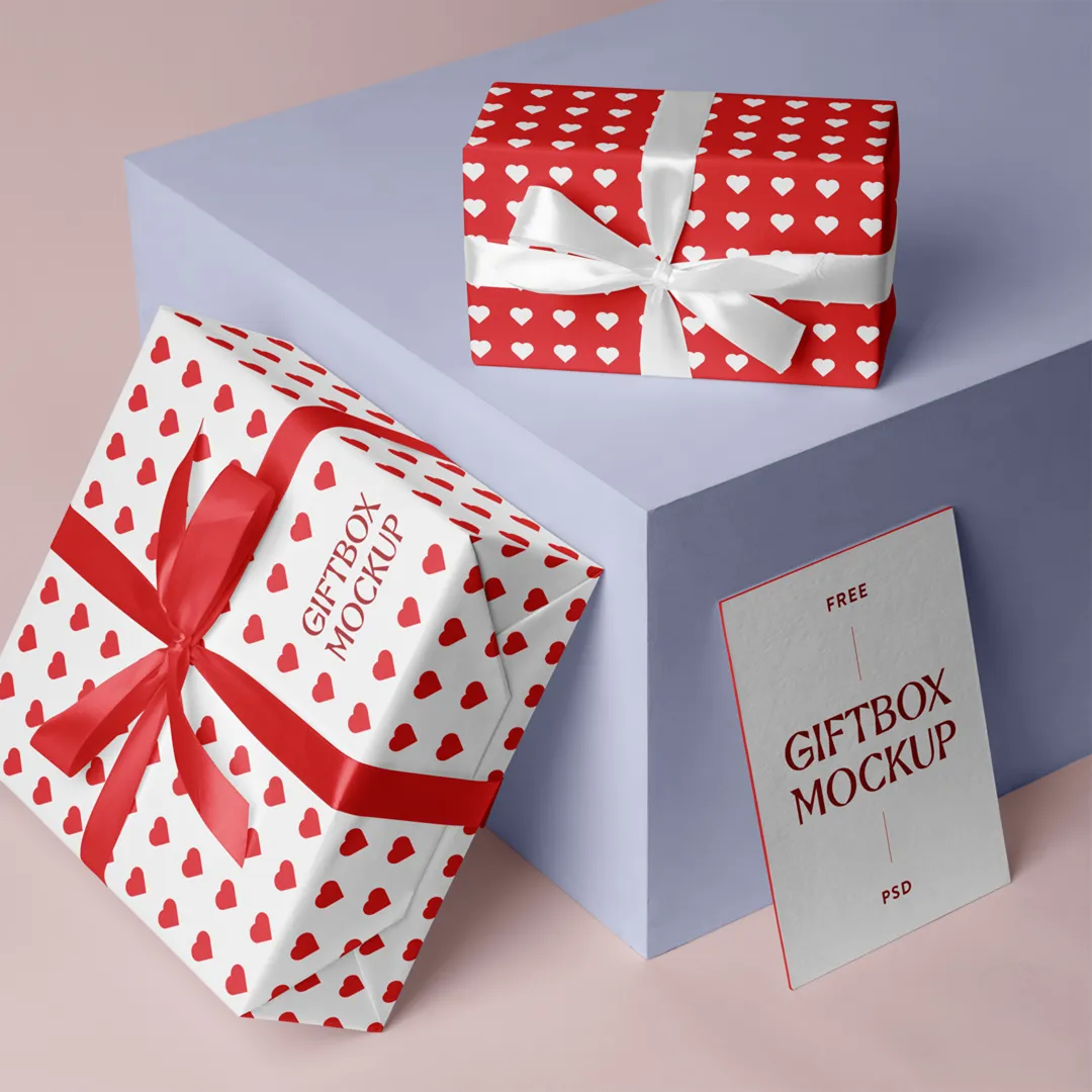 Kartvizitli Ücretsiz Kutular Mockup - Mr.Mockup