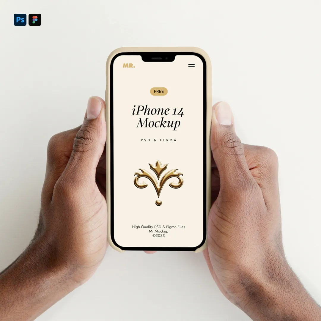 Ücretsiz iPhone Pro Ellerde Mockup - Mr.Mockup