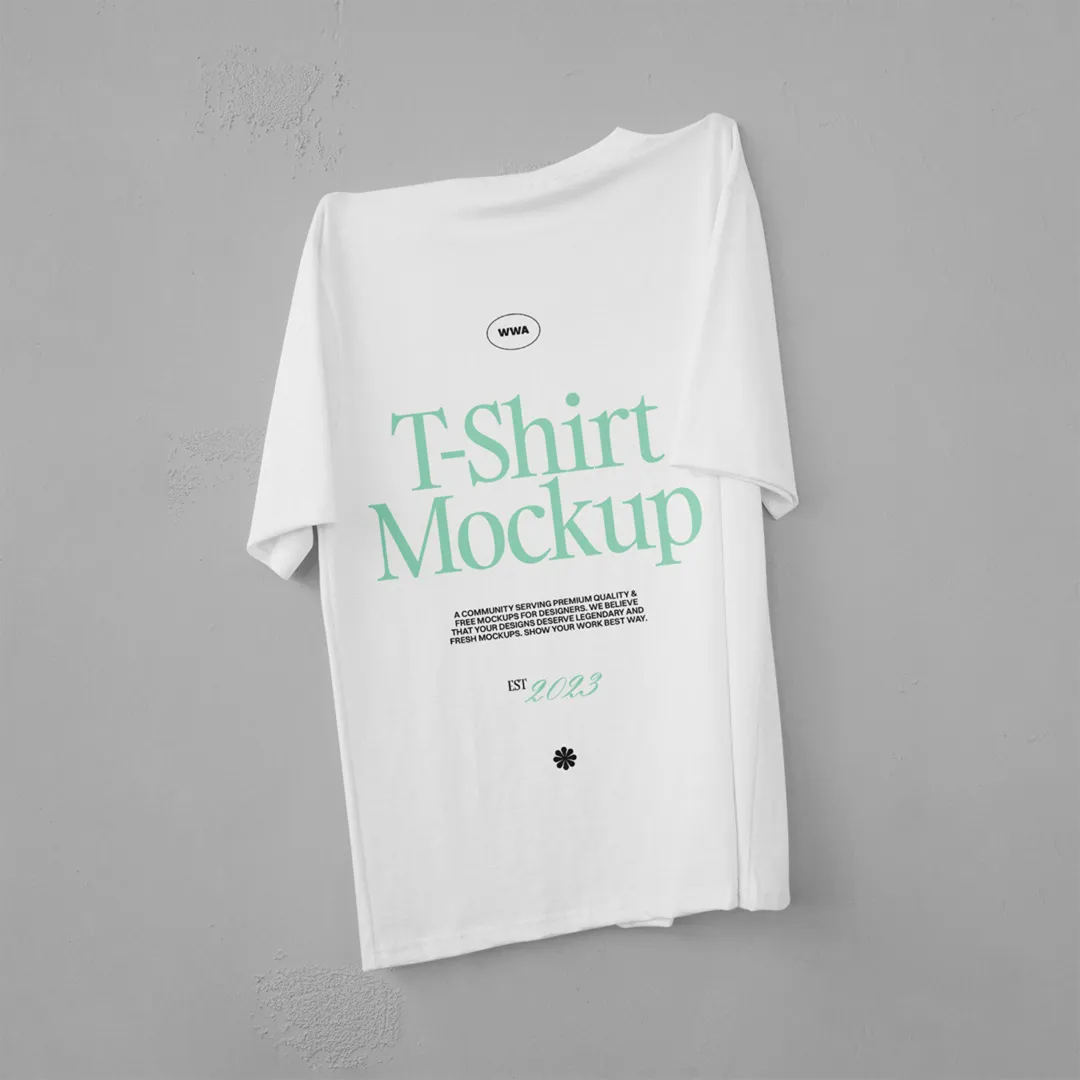 Ücretsiz Asma T-Shirt Mockup-Mr.Mockup