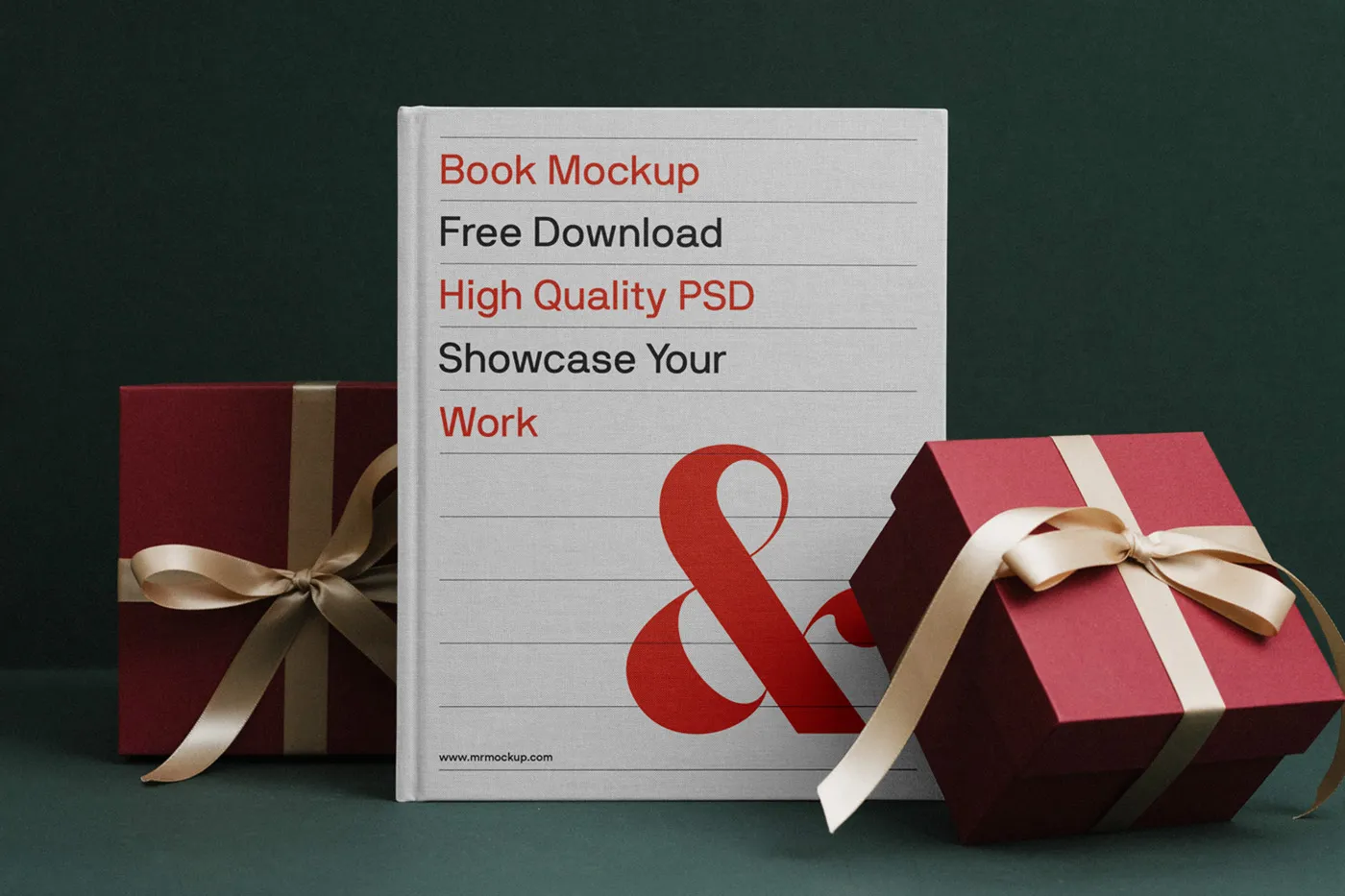 Serbest duran ön kitap Mockup - Mr.Mockup
