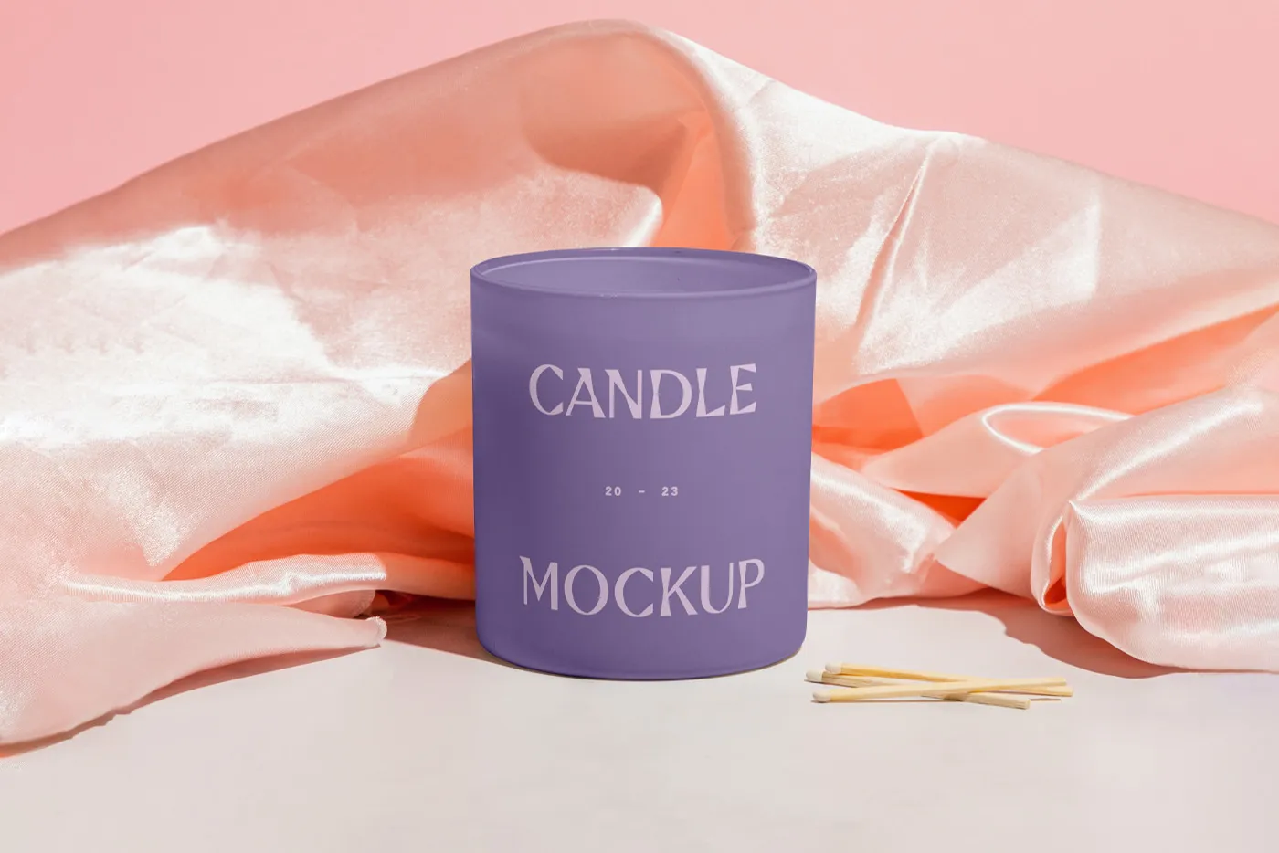 Ücretsiz Küçük Mum Mockup - Mr.Mockup