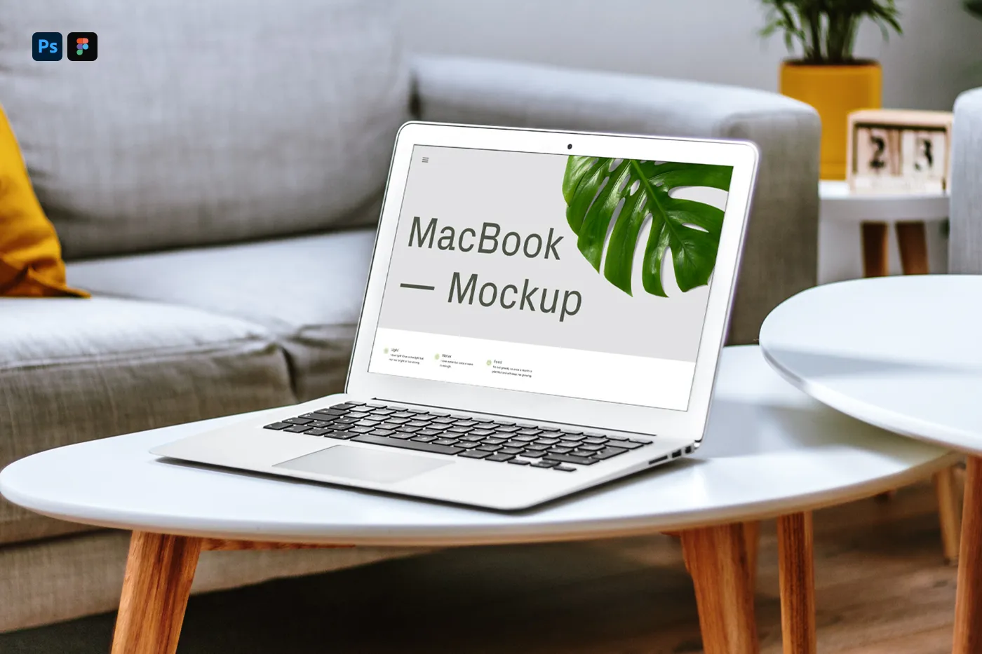 Ücretsiz MacBook tablo Mockup - Mr.Mockup