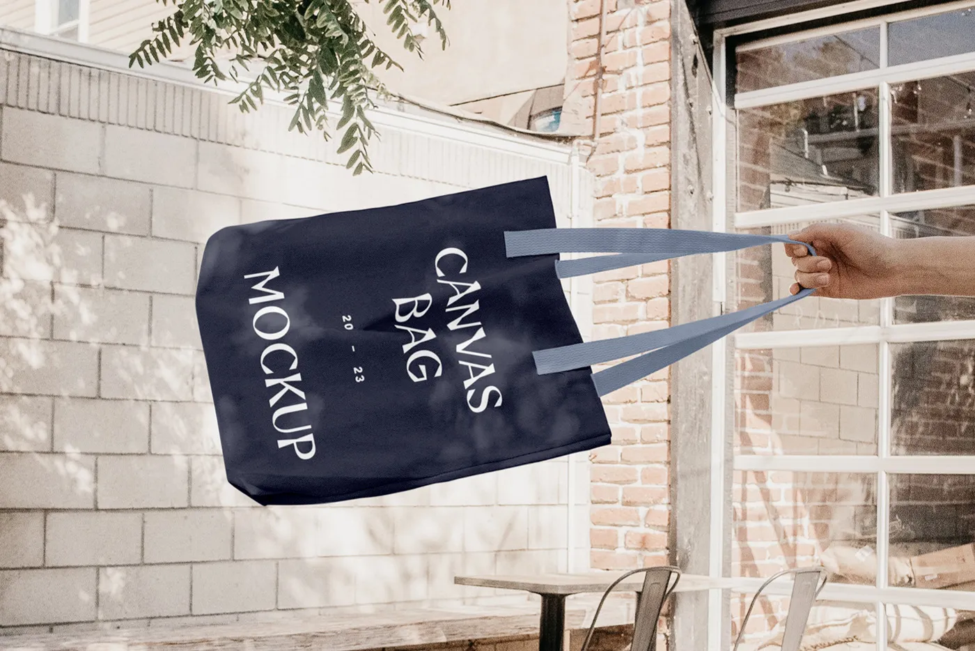 Ücretsiz Alışveriş Tote Çanta Mockup - Mr.Mockup