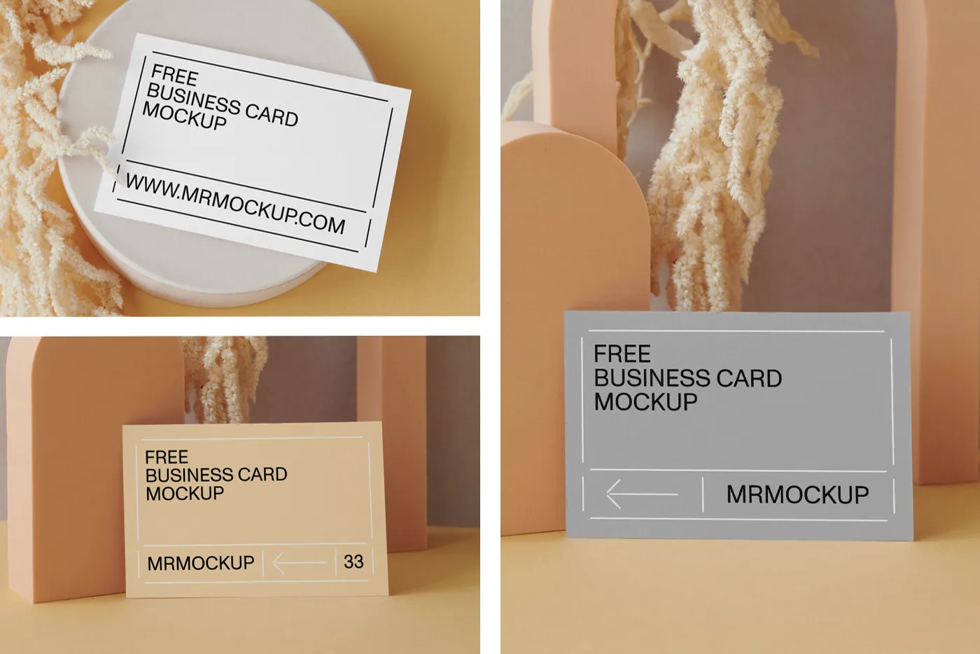 Kağıt figürleri ile kartlar Mockup - Mr.Mockup