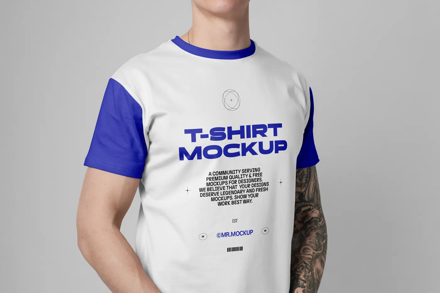 Ücretsiz ön tişört mockup-Mr.Mockup