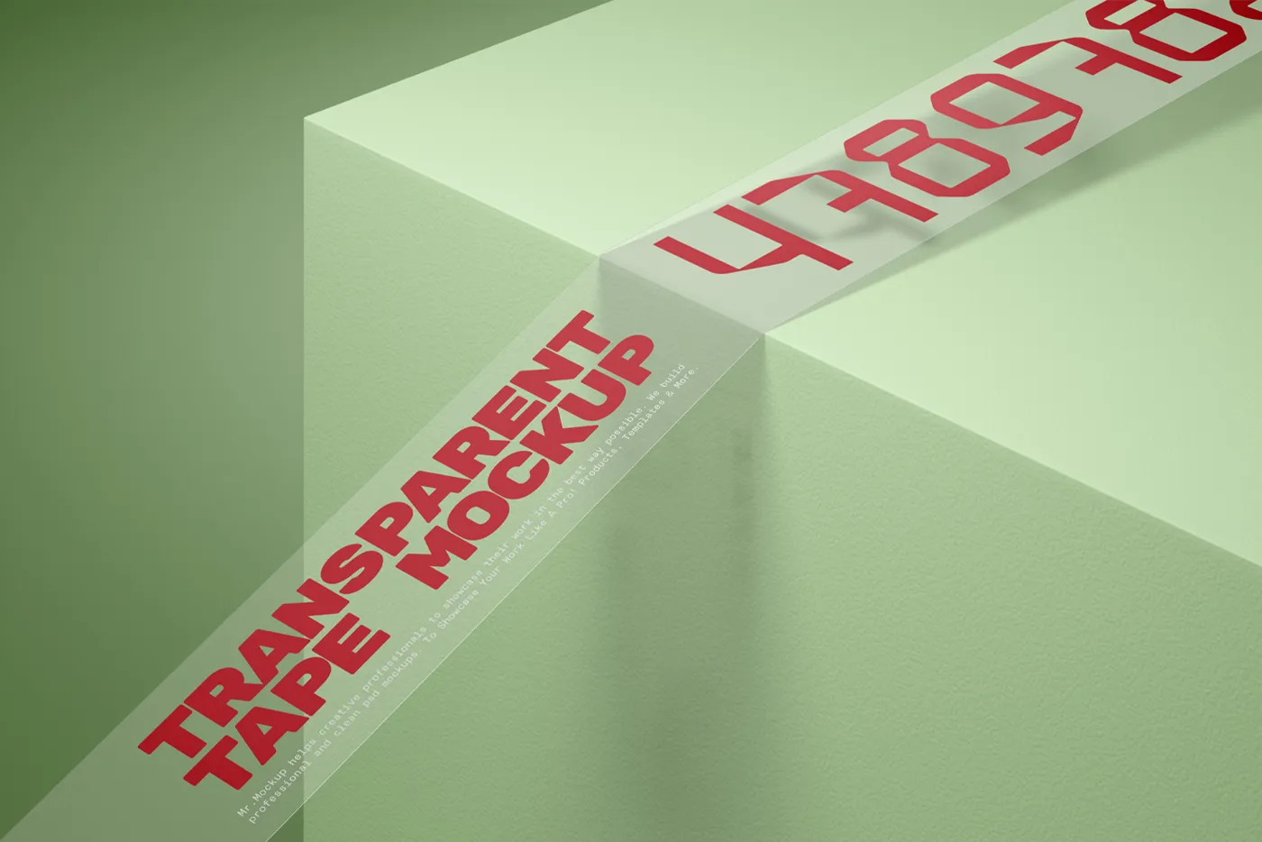 Ücretsiz şeffaf bant Mockup - Mr.Mockup