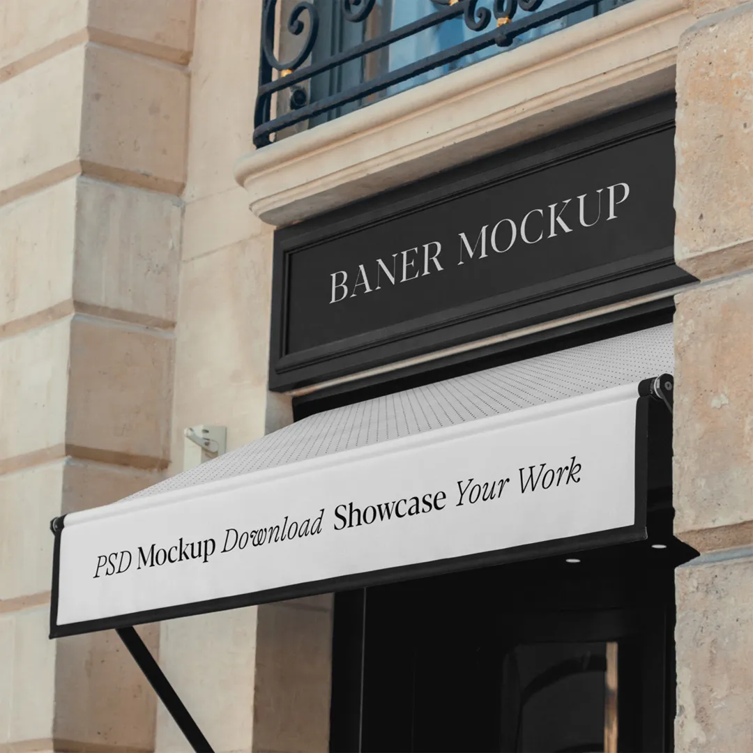Ücretsiz Banner ve Tente Mockup - Mr.Mockup
