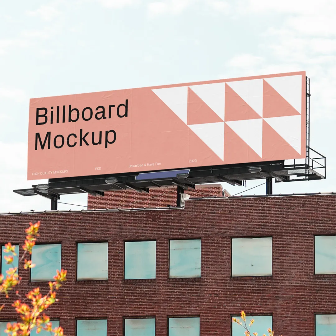 Ücretsiz geniş Billboard Mockup - Mr.Mockup