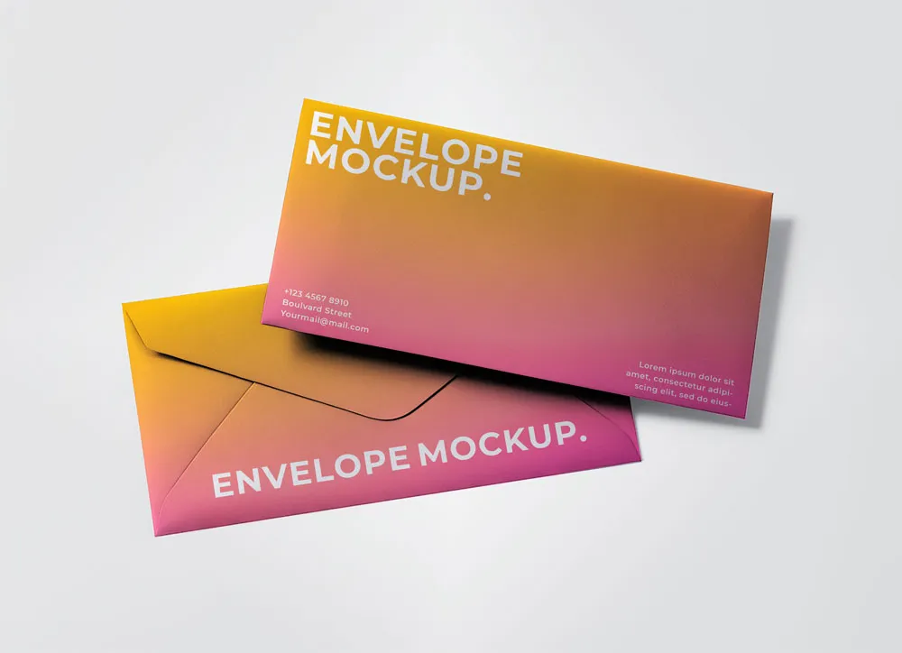 Ücretsiz zarf Mockup | 
