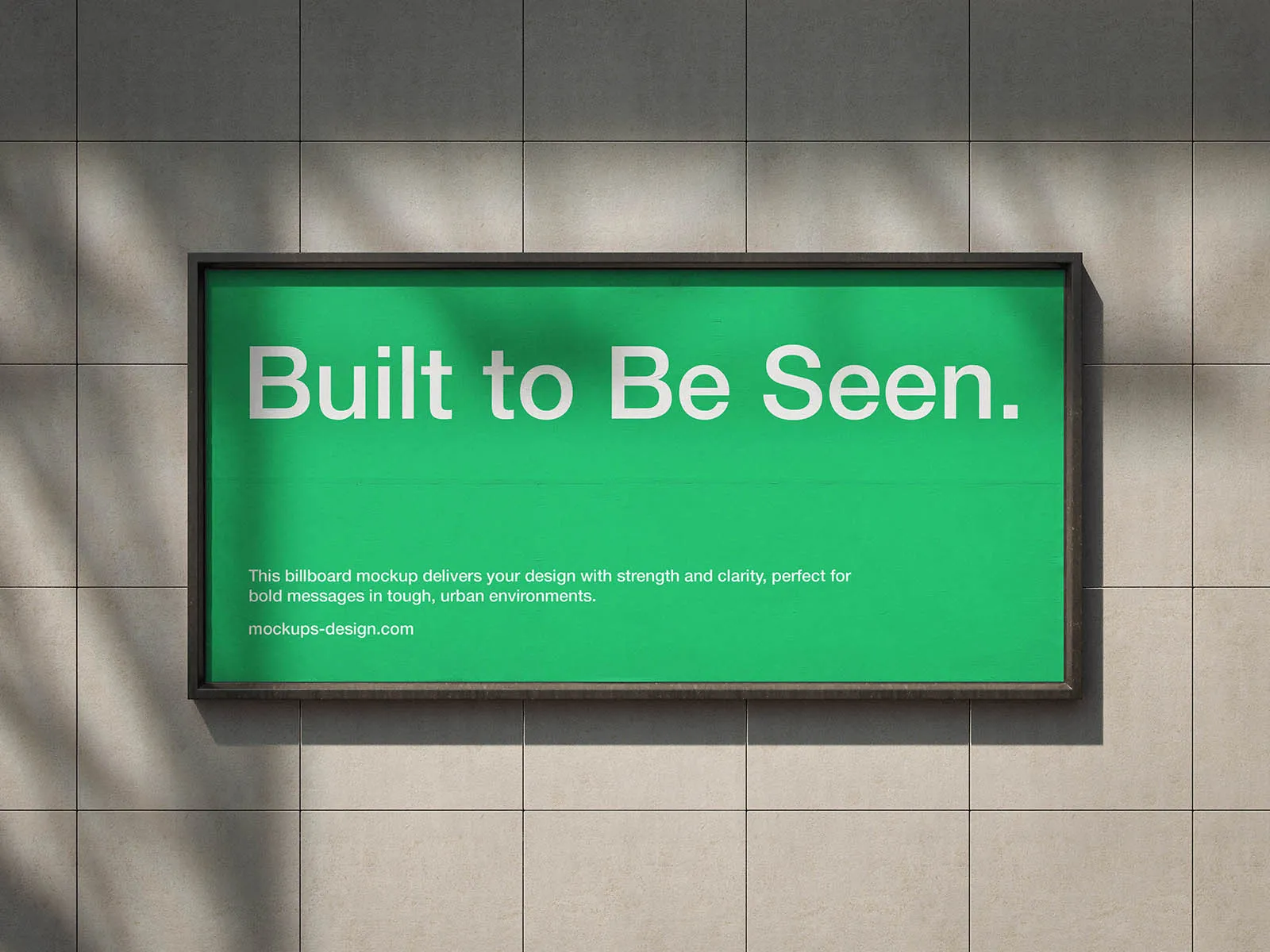 ÜCRETSİZ Kiremit Duvar Billboard Mockup | 