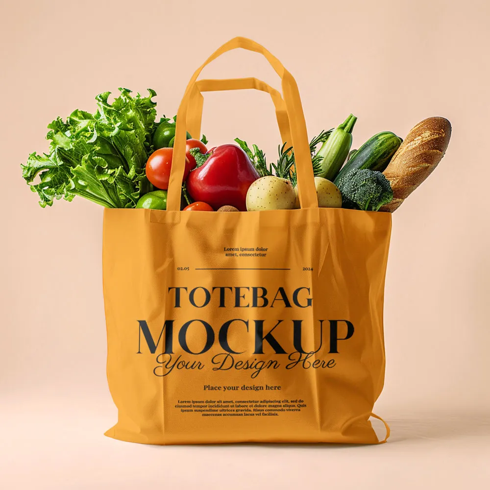 Ücretsiz Alışveriş Tote Çanta Mockup PSD | 