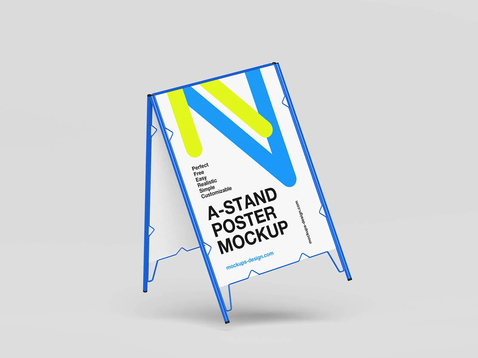 Ücretsiz Minimal A-Stand Mockup | 