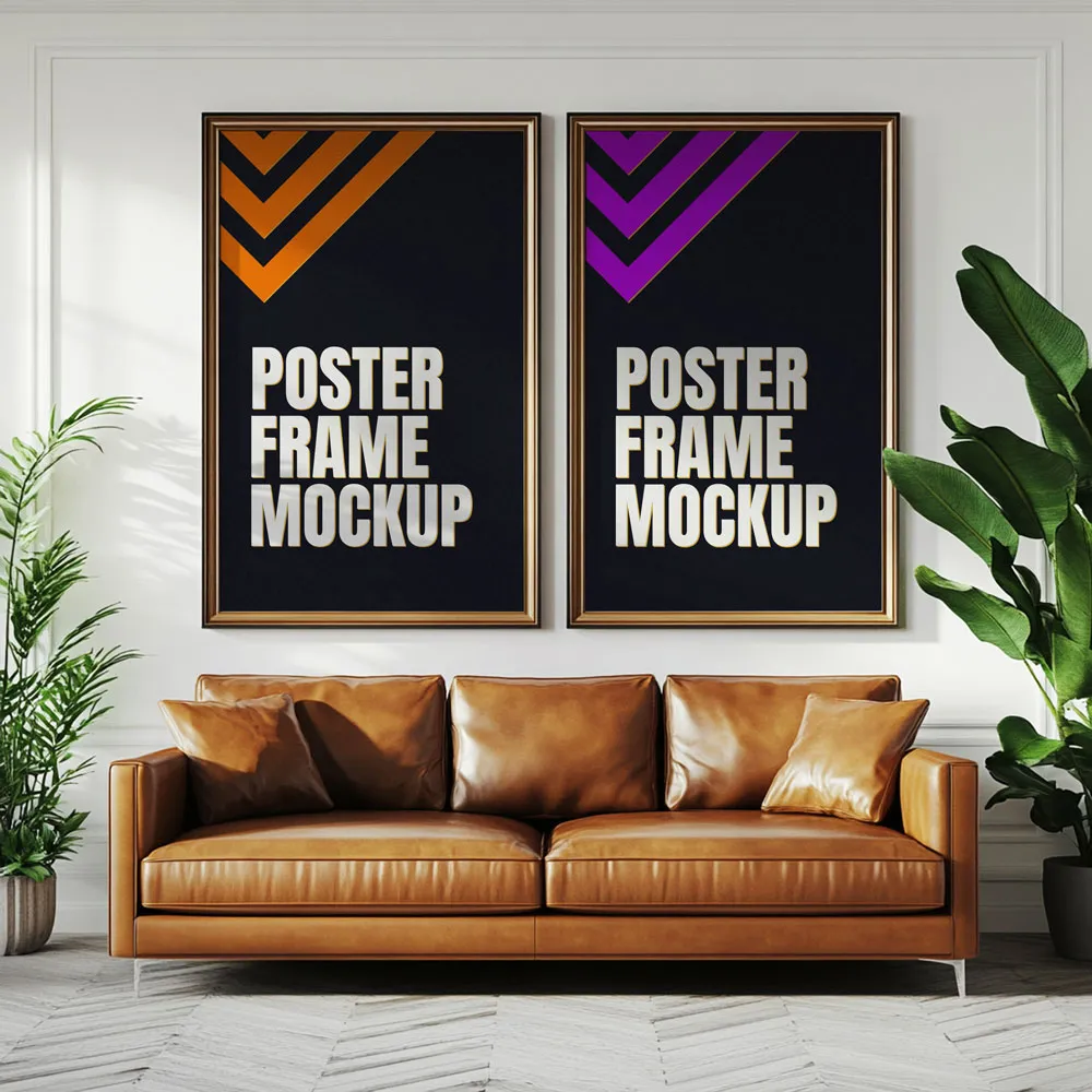 Ücretsiz Oda Çerçevesi Poster Mockup | 
