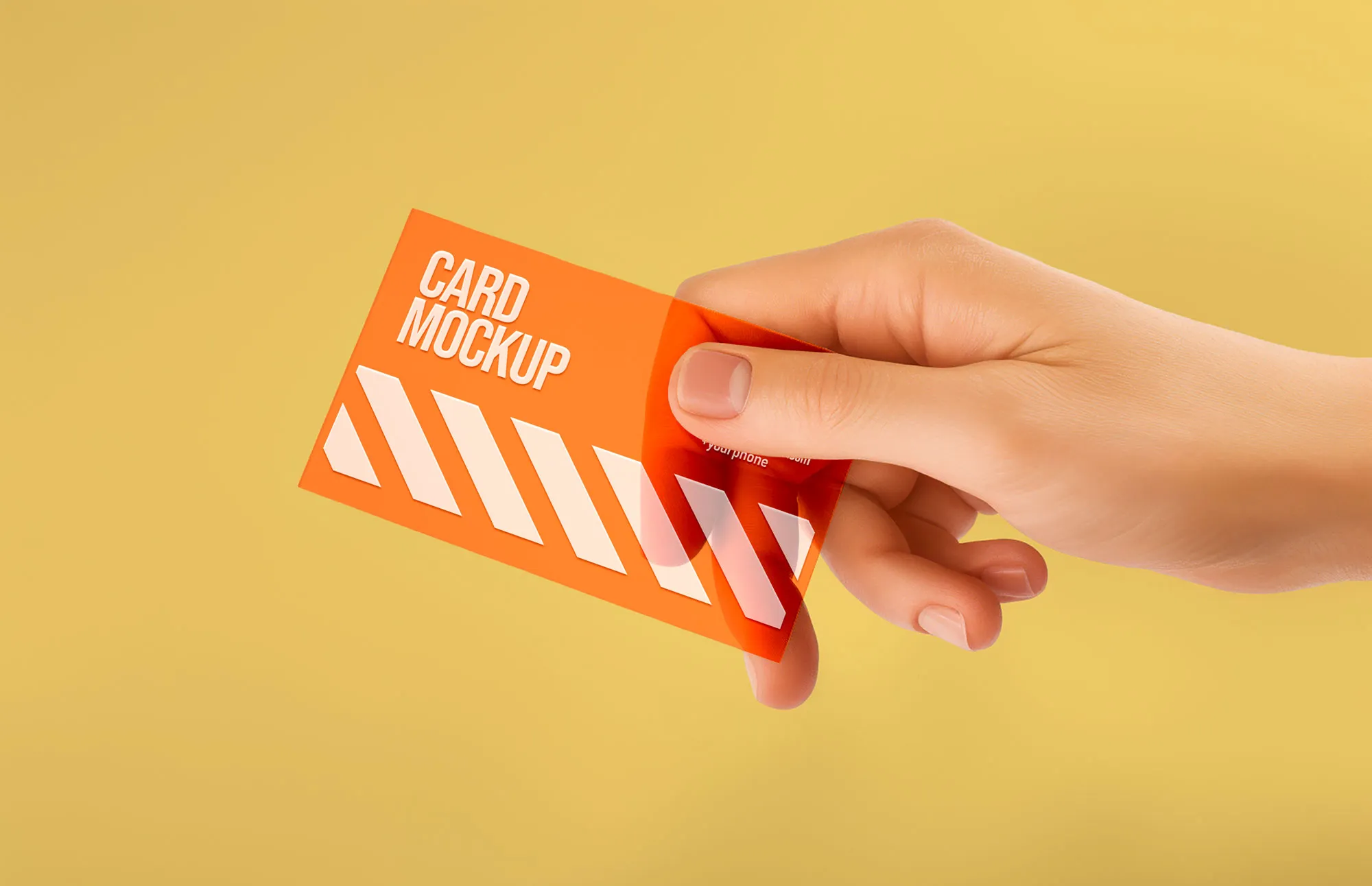 Ücretsiz El Kartvizit Mockup PSD | 