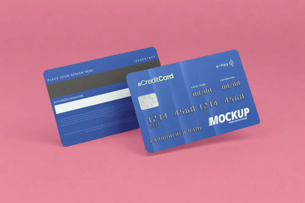 ÜCRETSİZ Kredi Kartı Mockups PSD | 