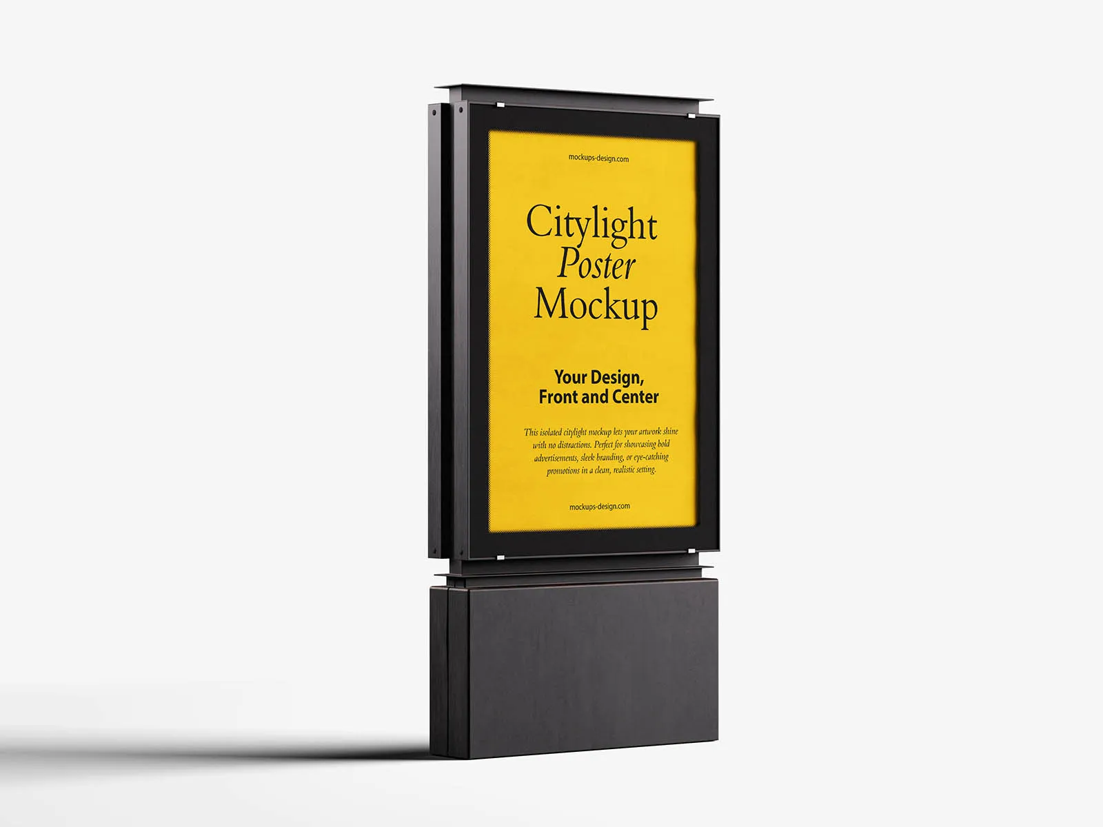 Ücretsiz izole şehir ışığı poster mockup | 