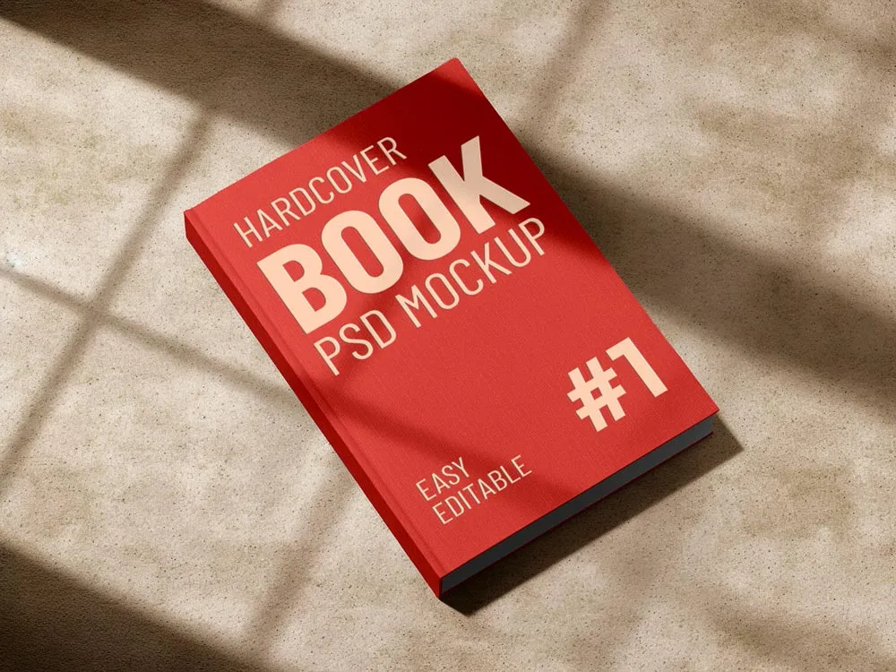 Ücretsiz beton ciltli kitap Mockup | 