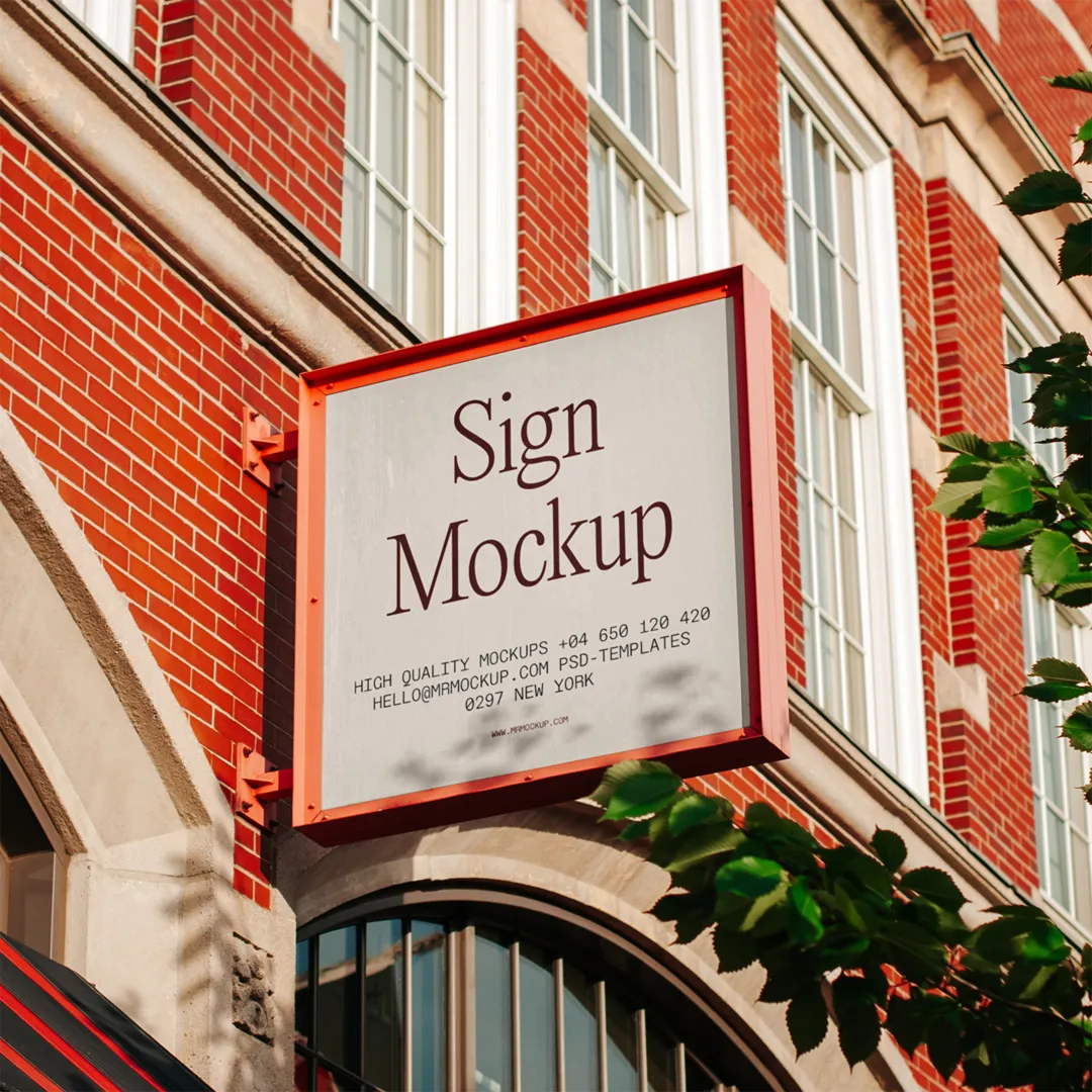 Tuğla Binası Mockup'ta İmzalayın - Mr.Mockup