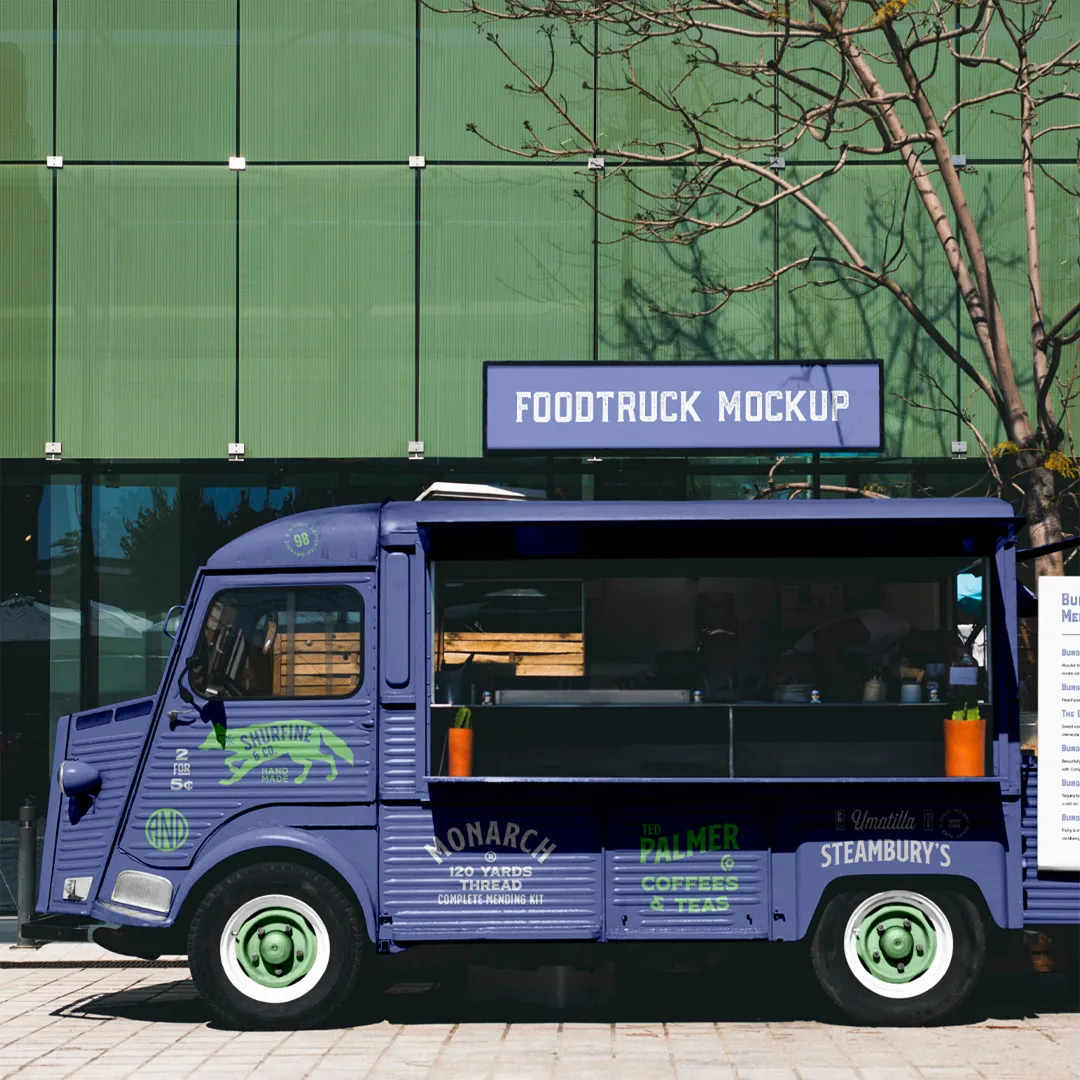 Vintage Food Truck Mockup - Mr.Mockup