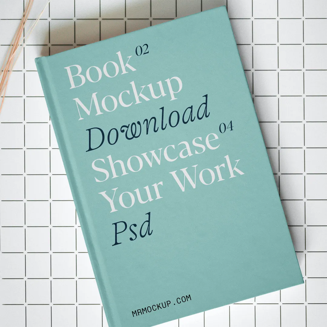 Gerçekçi Ciltli Kitap Mockup - Mr.Mockup