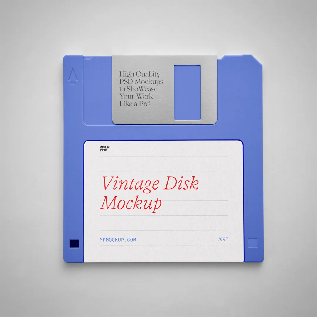 Vintage Disk Mockup - Mr.Mockup