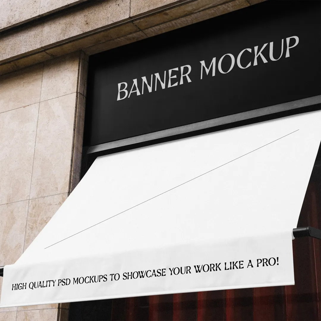 Restoran Banner & Sun Visor Mockup - Mr.Mockup