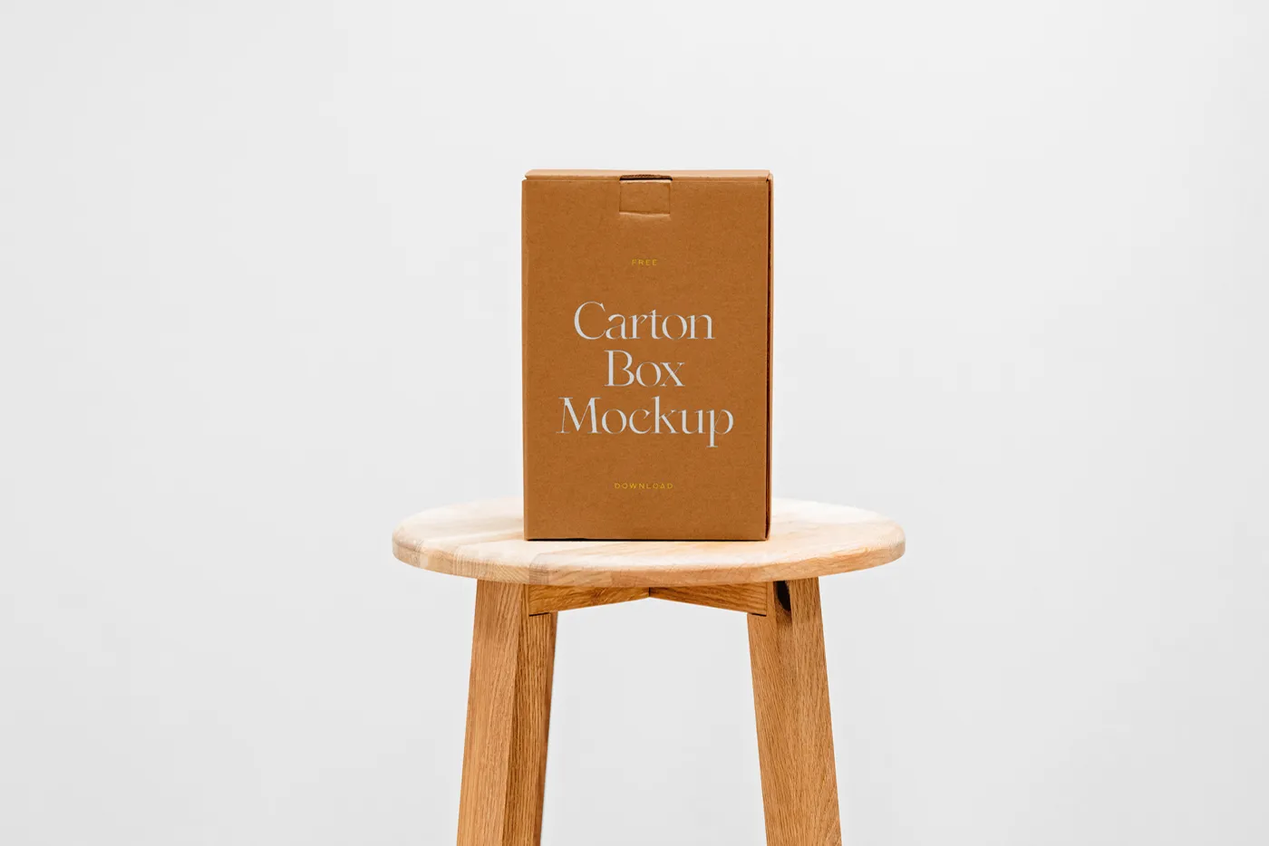 Sandalye Mockup'taki Kutu - Mr.Mockup