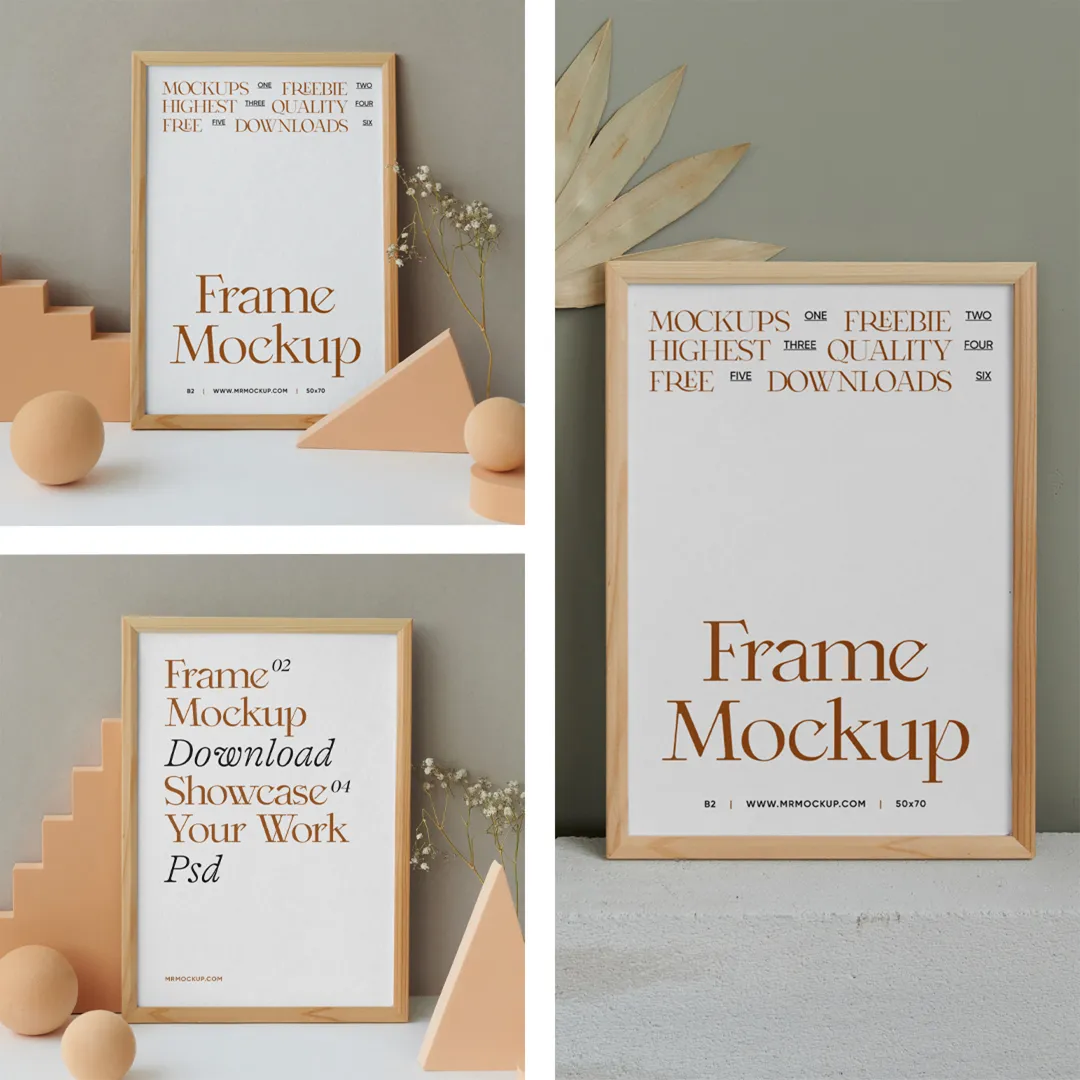 B2 Frame Mockups - Mr.Mockup