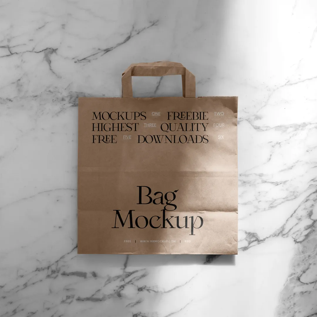Kağıt Alışveriş Çantası PSD Mockup - Mr.Mockup