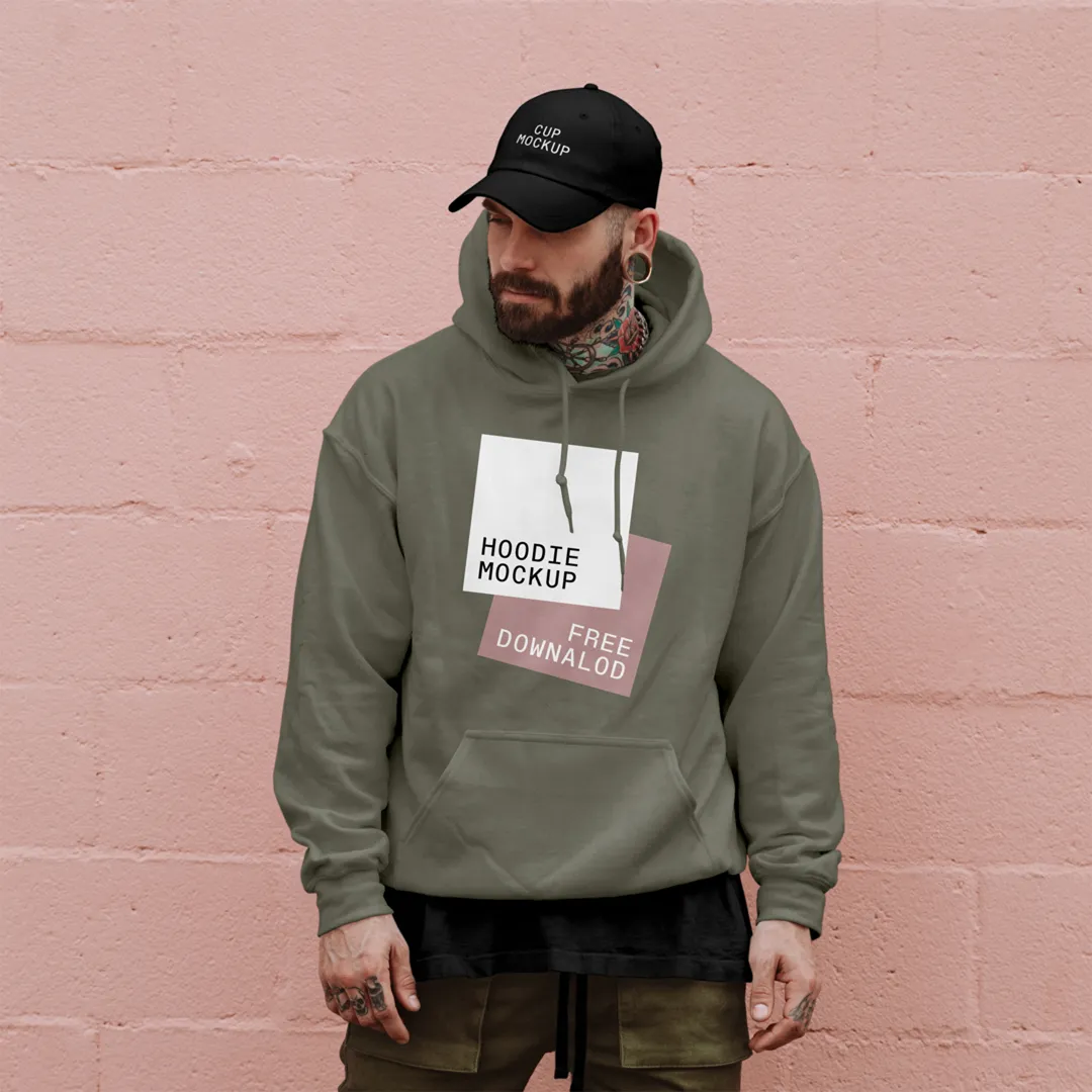 Hoodie Mockup'taki Erkekler - Mr.Mockup