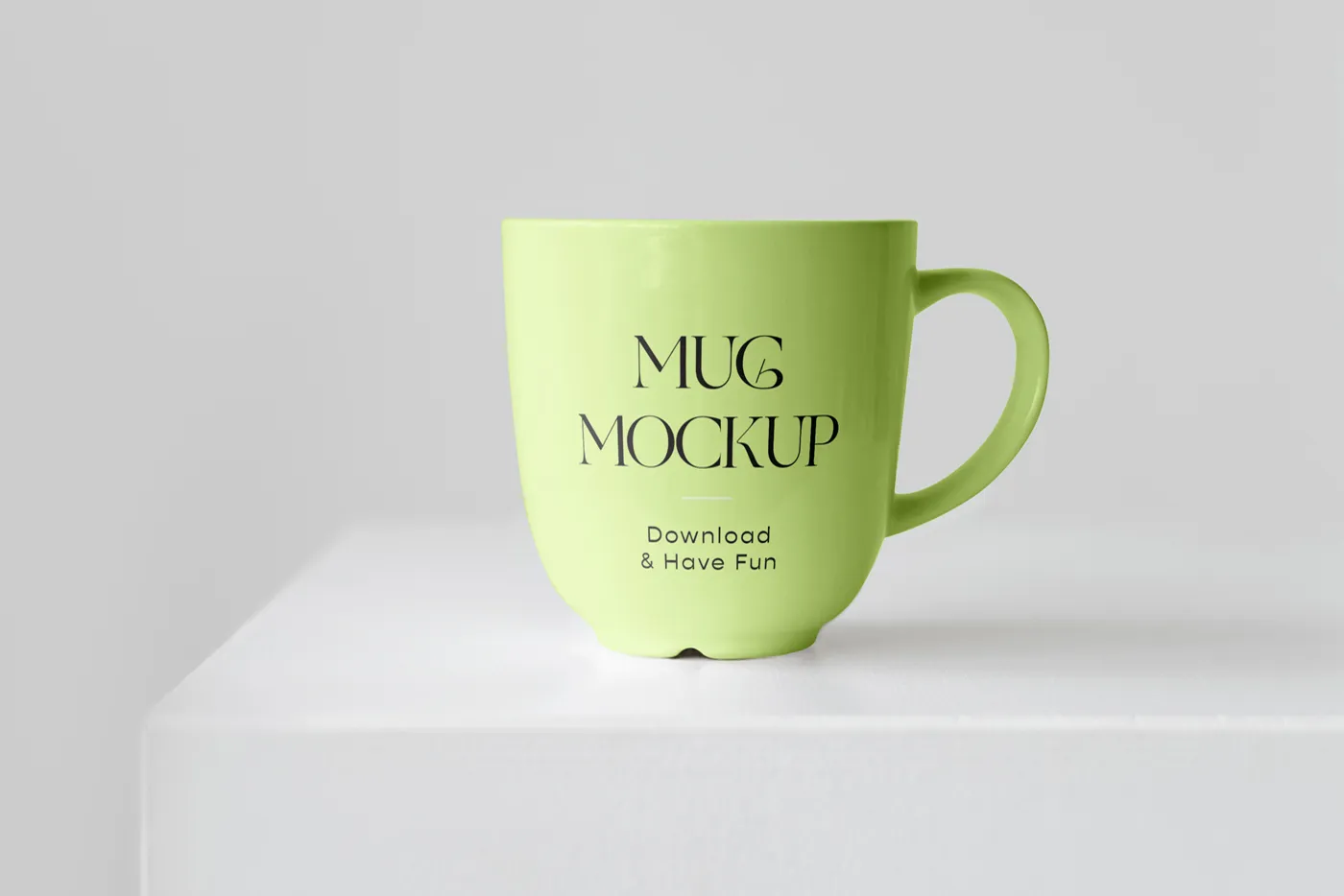 Cube Mockup'ta Seramik Kupa - Mr.Mockup