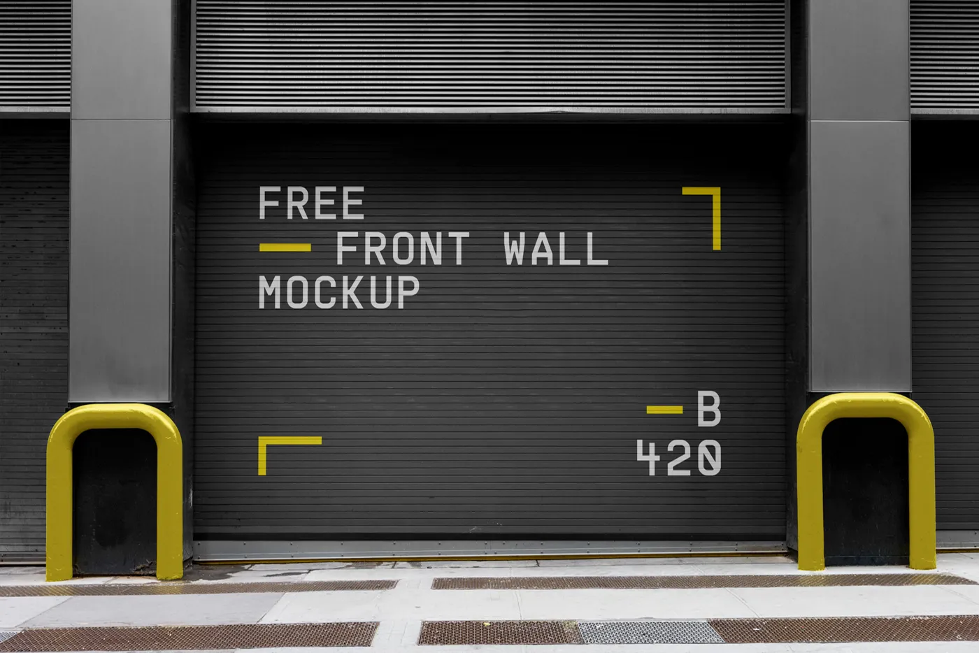 Ön duvar Mockup - Mr.Mockup
