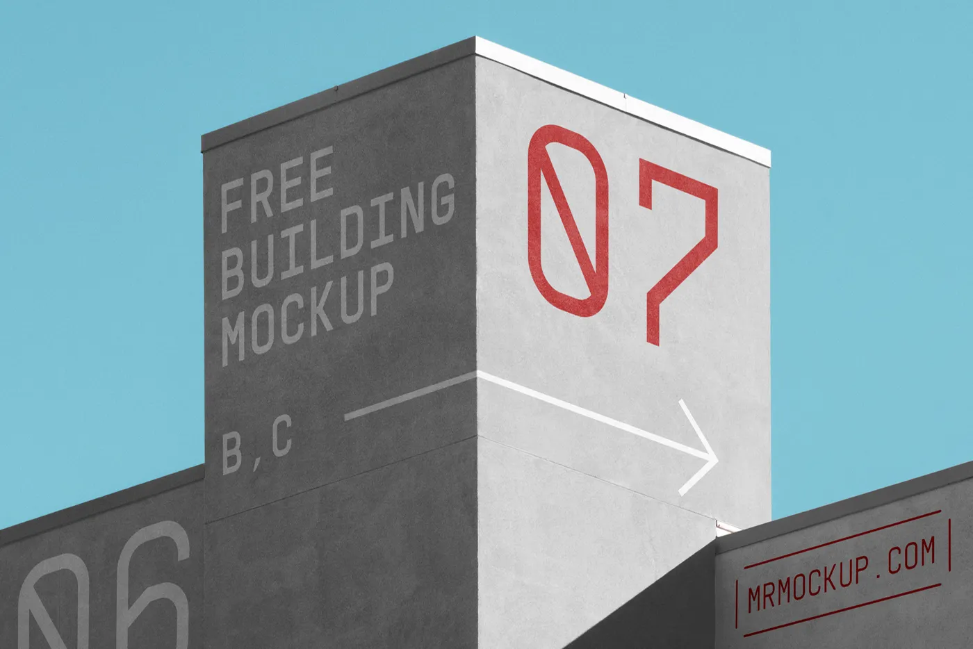 Beton Binası PSD Mockup - Mr.Mockup