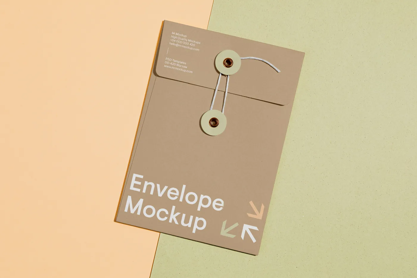 Zanaat zarfı PSD Mockup - Mr.Mockup