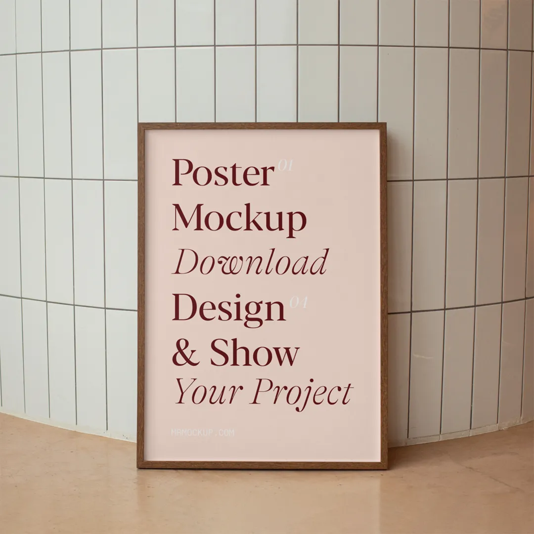 Yerde Poster Mockup - Mr.Mockup