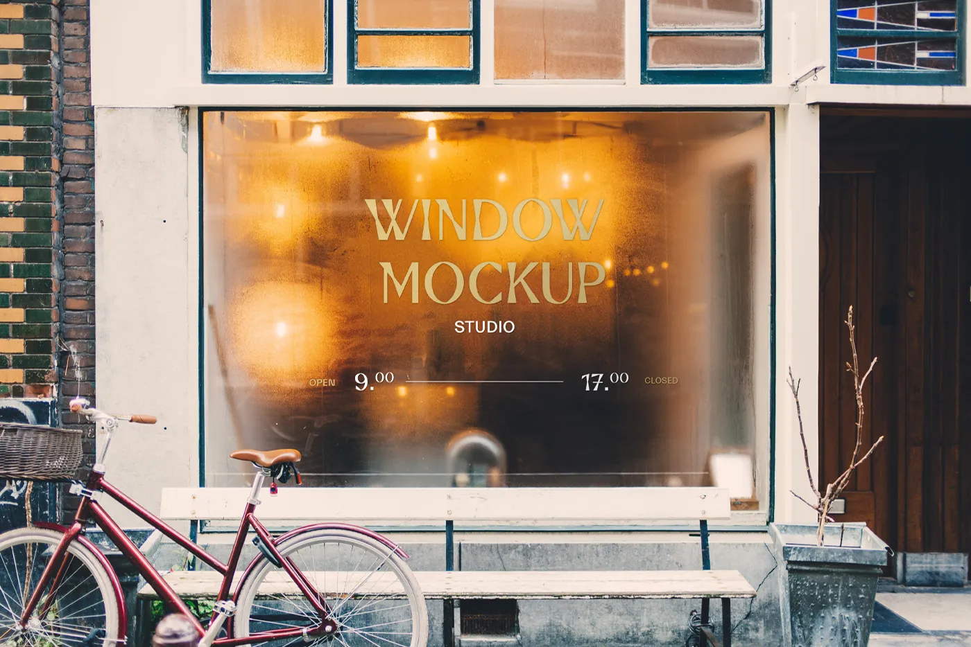 Pencere Mockup'ta İmzalayın - Mr.Mockup