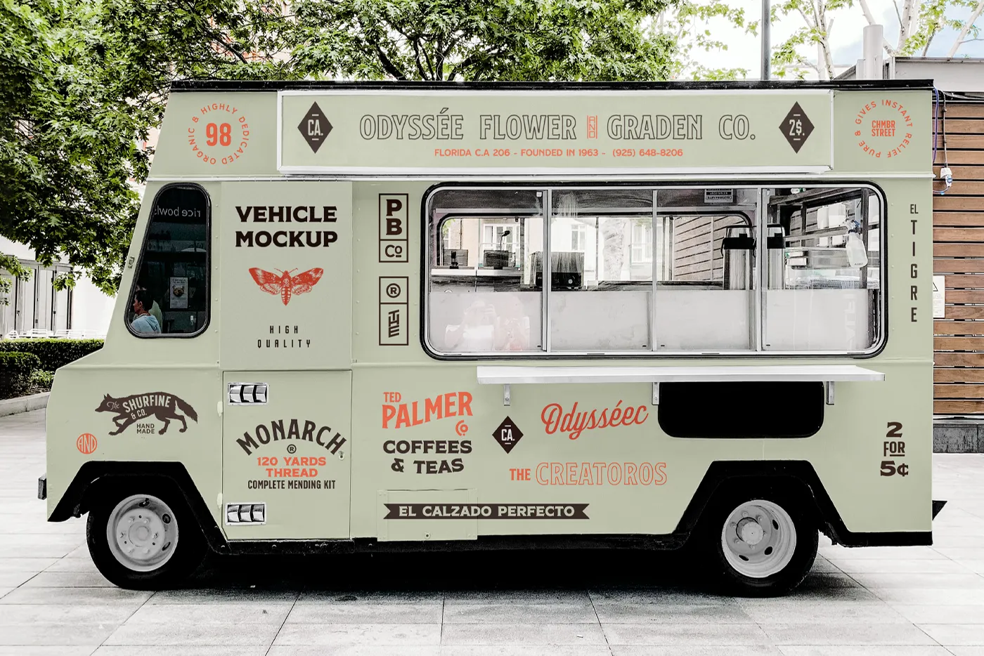 Vintage Araç PSD Mockup - Mr.Mockup