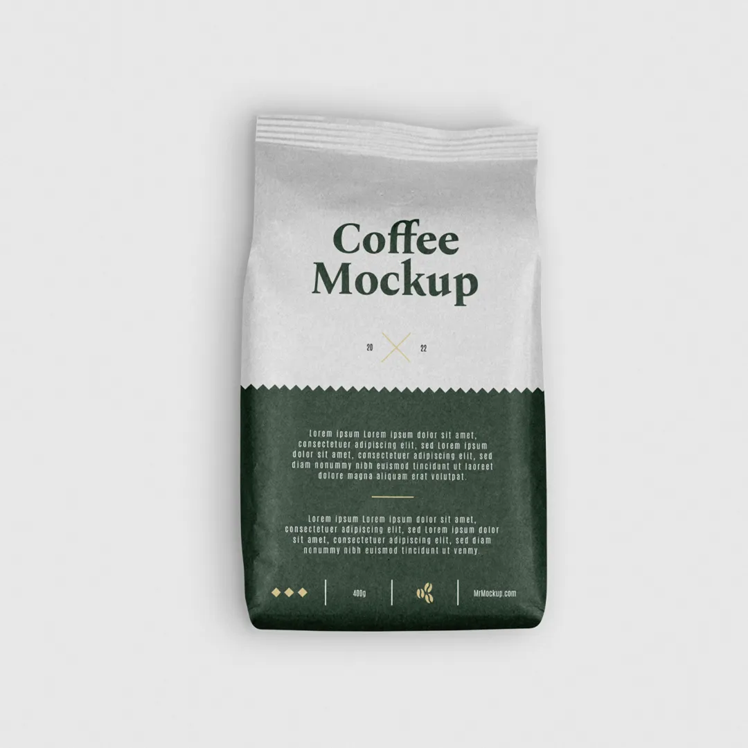 Küçük Kağıt Kahve Çantası Mockup - Mr.Mockup