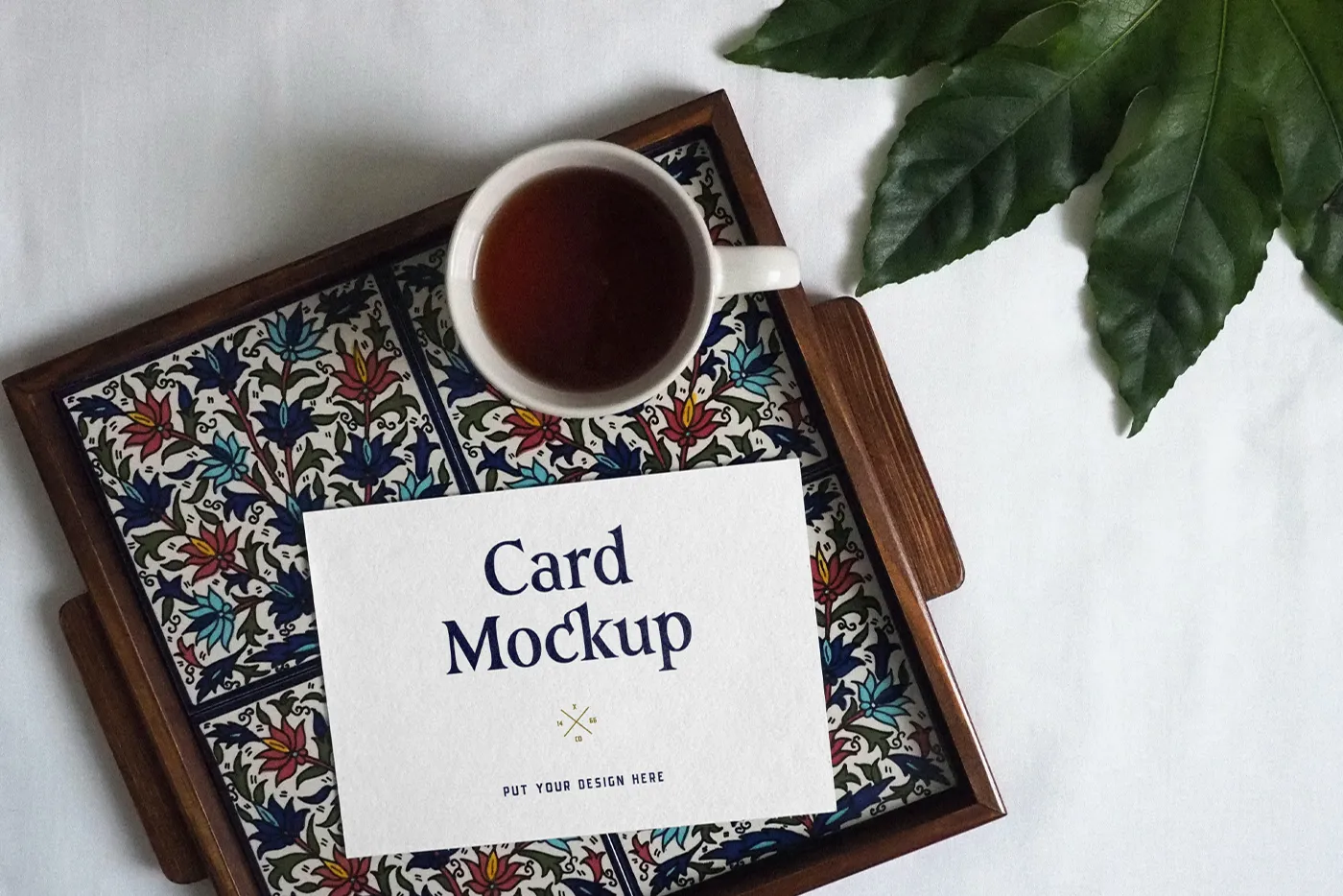 Bir kart PSD Mockup - Mr.Mockup