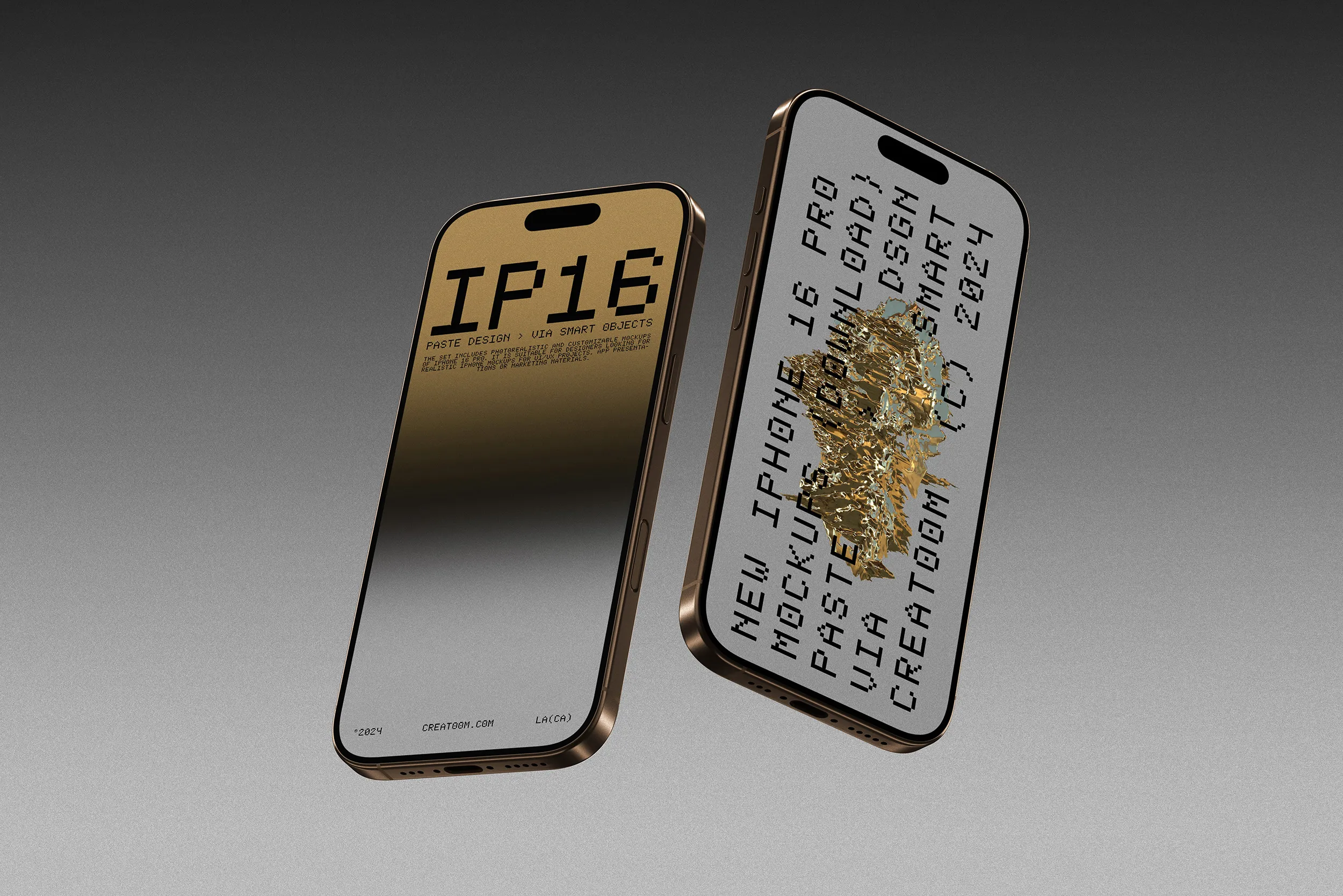 İPhone 16 Pro Mockups ile Sahne V1 Ön Görünüm |