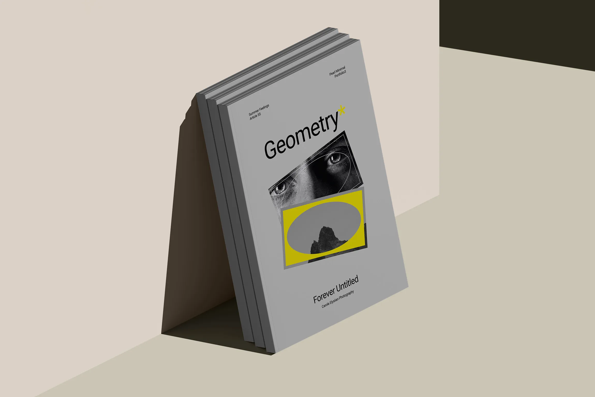 A4 kapak dergisi duvara izometrik |